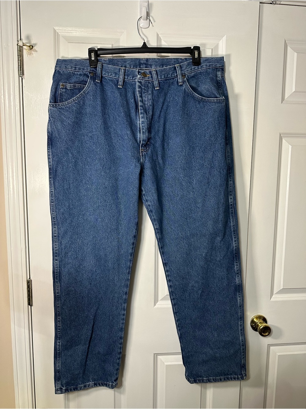Wrangler Men's Straight Fit Denim Jeans - Blue